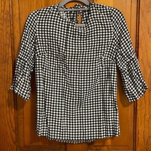 Maurices black and white buffalo check top